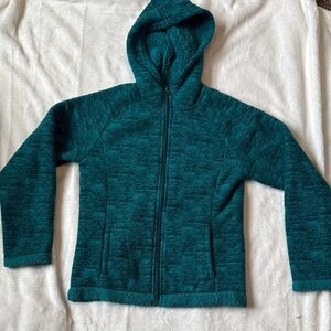 Faded Glory Teal Hooded Zip-Up Puffer Jacket for Kids
